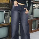 Wide-Loose Charcoal Denim